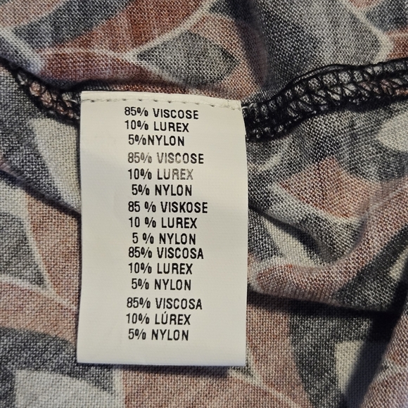 Annthropologie Bl-nk London Metallic Zig Zag Print Sequins Embellished Blouse XS - Picture 7 of 12